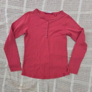 Waffle Knit Long Sleeve Henley